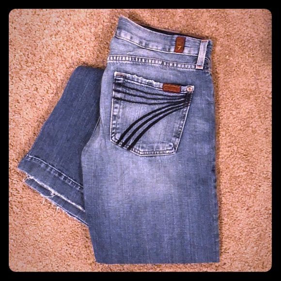 7 For All Mankind Denim - 7FAMK Light Wash with Dark Stitch DOJO 28x35